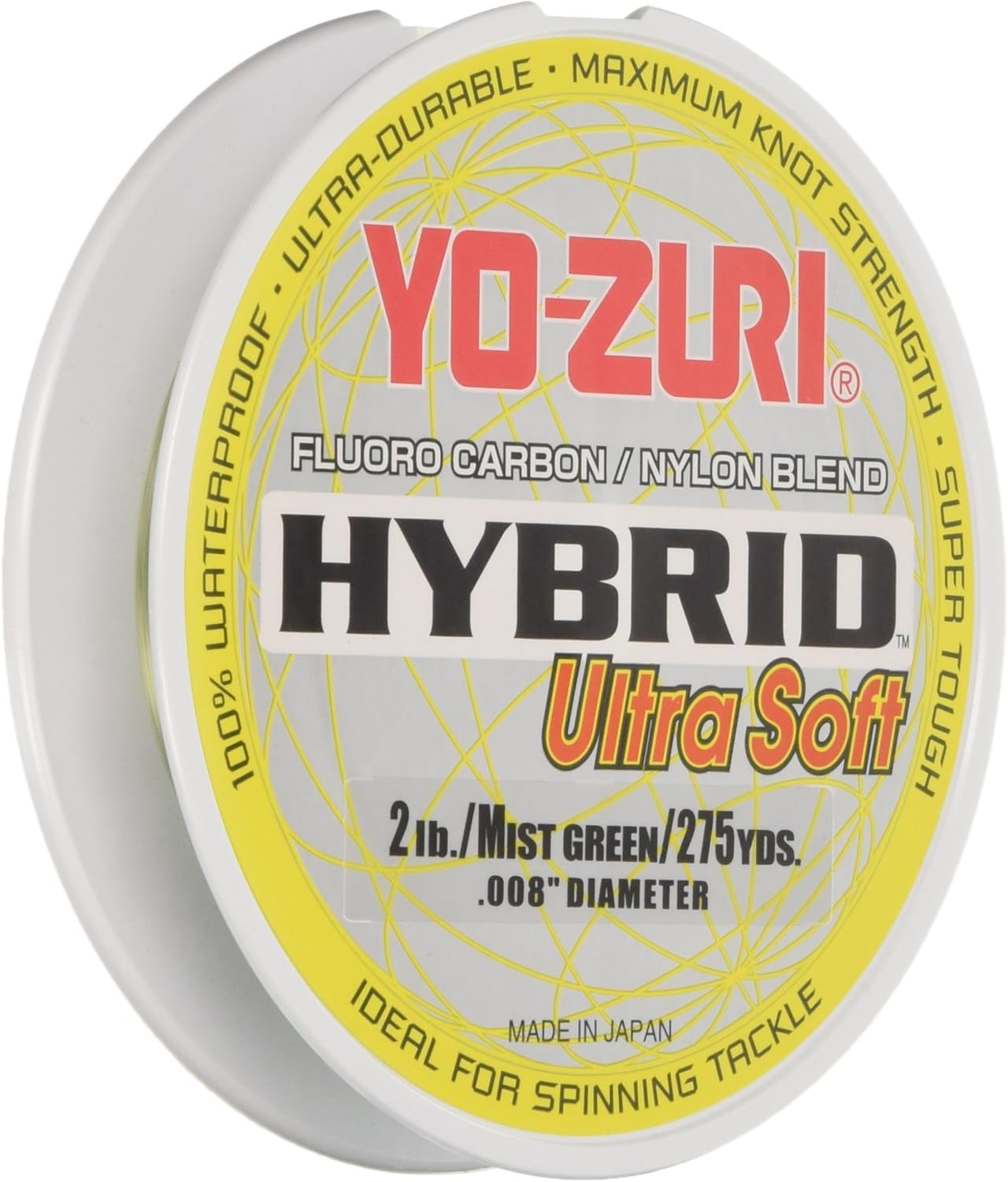 YoZuri Hybrid Ultra Soft 275Yard Fishing Line, Mist Green, 8Pound