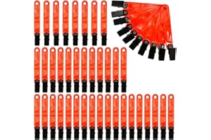 48pcs Reflective Trail Markers, Trail Marking Ribbon with Clips Reflector Tacks for Tree Stand Hiking Hunting Camping Outdoor