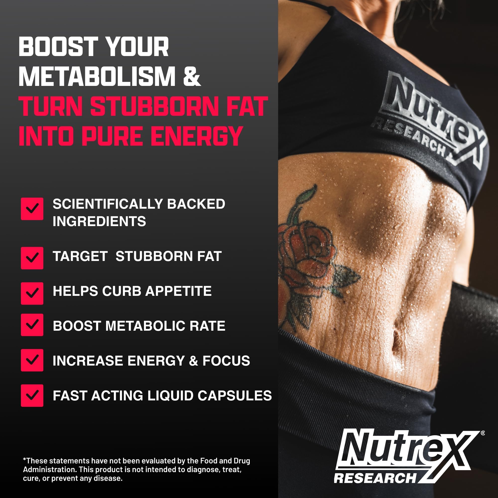 Nutrex Lipo-6 Black Max Strength Fat Burner - Fast Acting Energy, Weight Loss Diet Pills – Appetite Suppressant, Metabolism Booster - 120 Capsules