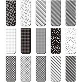 Zonon 30 Pieces Magnetic Bookmarks Assorted Magnetic Page Markers Set for Student Book Lovers Stationery Present Magnet Bookmarks Clips (Black and White)