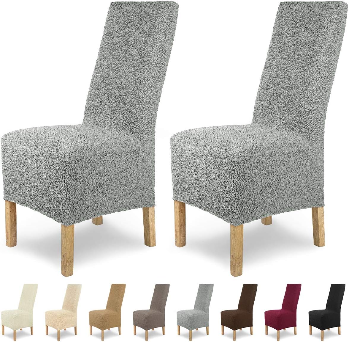 Housses de chaises SCHEFFLERHome Jacquard Lea 2 Set, élastiques