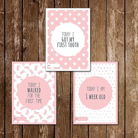 girl milestone cards