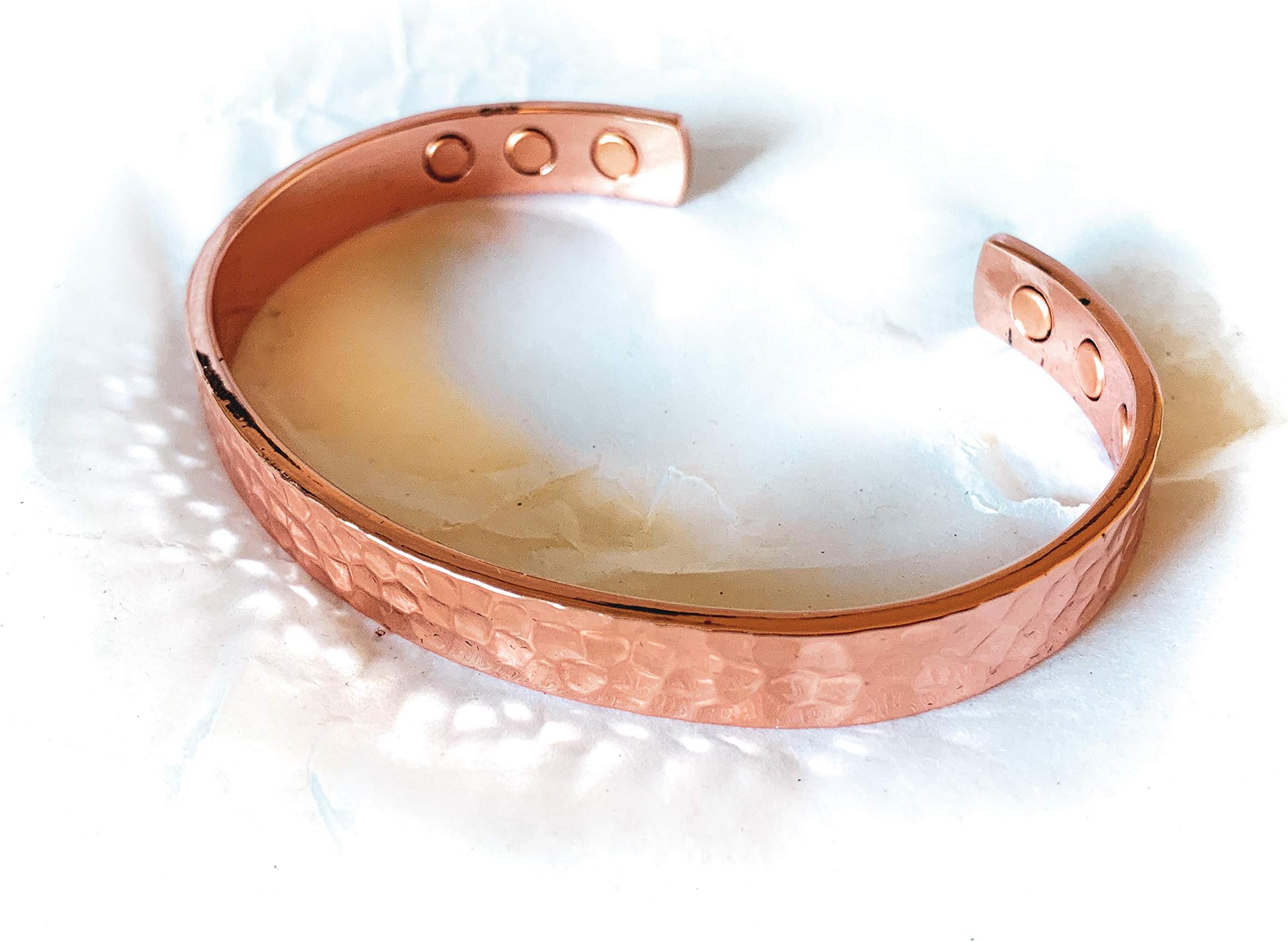 Pure Copper Magnetic Bracelet for Men and Women : 6 Powerful Magnets : Perfect for Fashion, Golf and Natural Relief of Joint Pain, Arthritis, RSI, Carpal Tunnel, Fatigue, Migraines