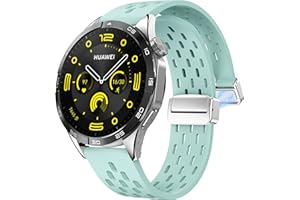 LYSMVIVI Magnetic Watch Band 18mm 19mm 20mm 22mm Quick Release Silicone Sport Sweatproof Breathable Watch Band for Men Women, Soft Silicone Sport Watch Strap