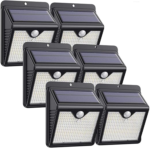 Luz Solar Exterior, [2020 Más Nuevo Modelo 6-Paquete 150 LED - 1000 Lumens] iPosible 180 °Iluminación Foco Solar con Sensor de Movimiento Impermeable Lámpara Solar para Jardín Camino: Amazon.es: Iluminación
