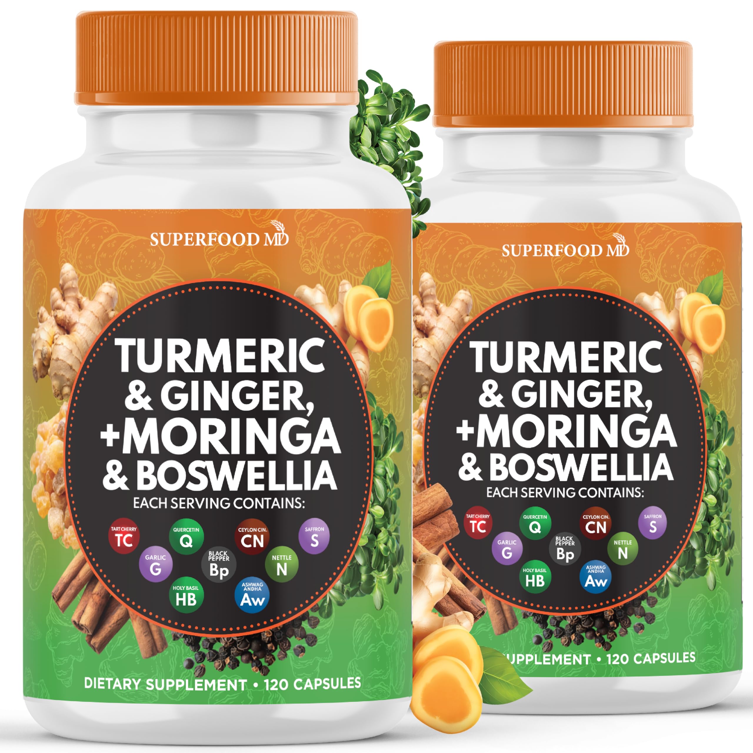 Turmeric & Ginger + Moringa & Boswellia