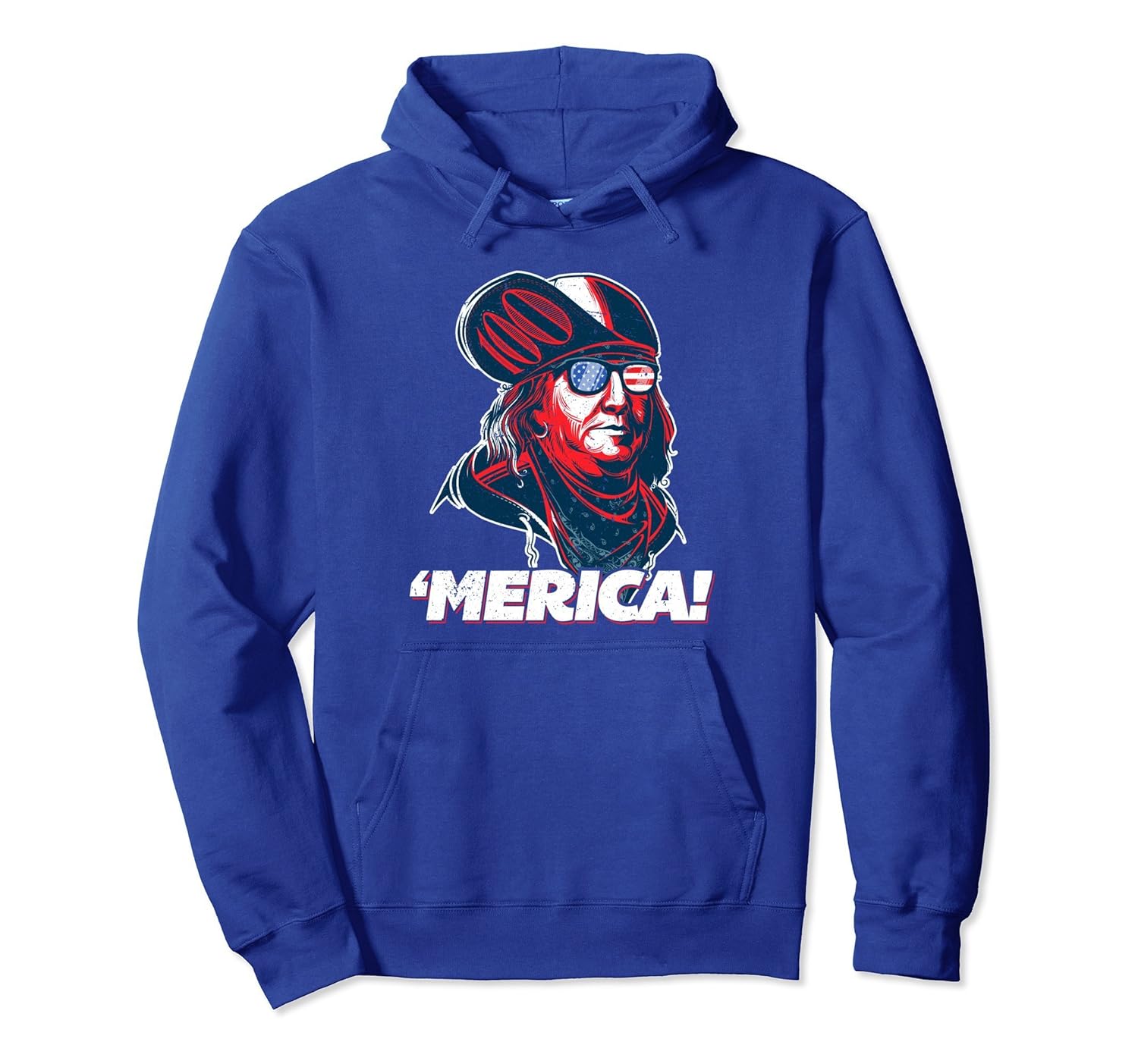 Merica Ben Franklin American Patriot 4th of July Hoodie-anz