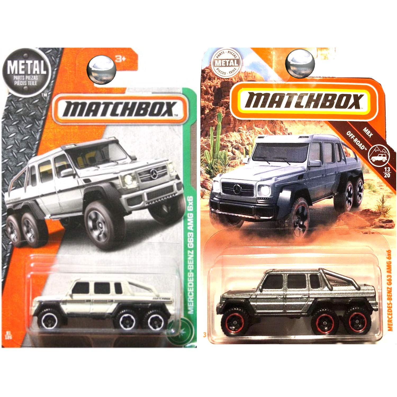 Amazoncom Matchbox Mercedes Benz G63 Amg 6x6 Silver Gray