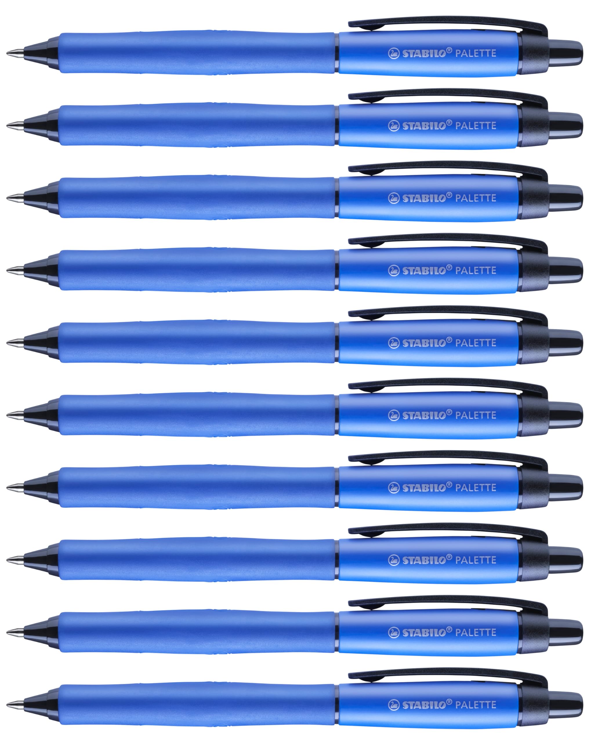 STABILO PALETTE - Retractable Gel Pen - Pack of 10 - Blue