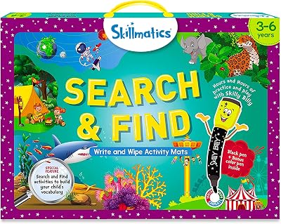 Skillmatics Search and Find Educational Game Reusable Learning Mats 6