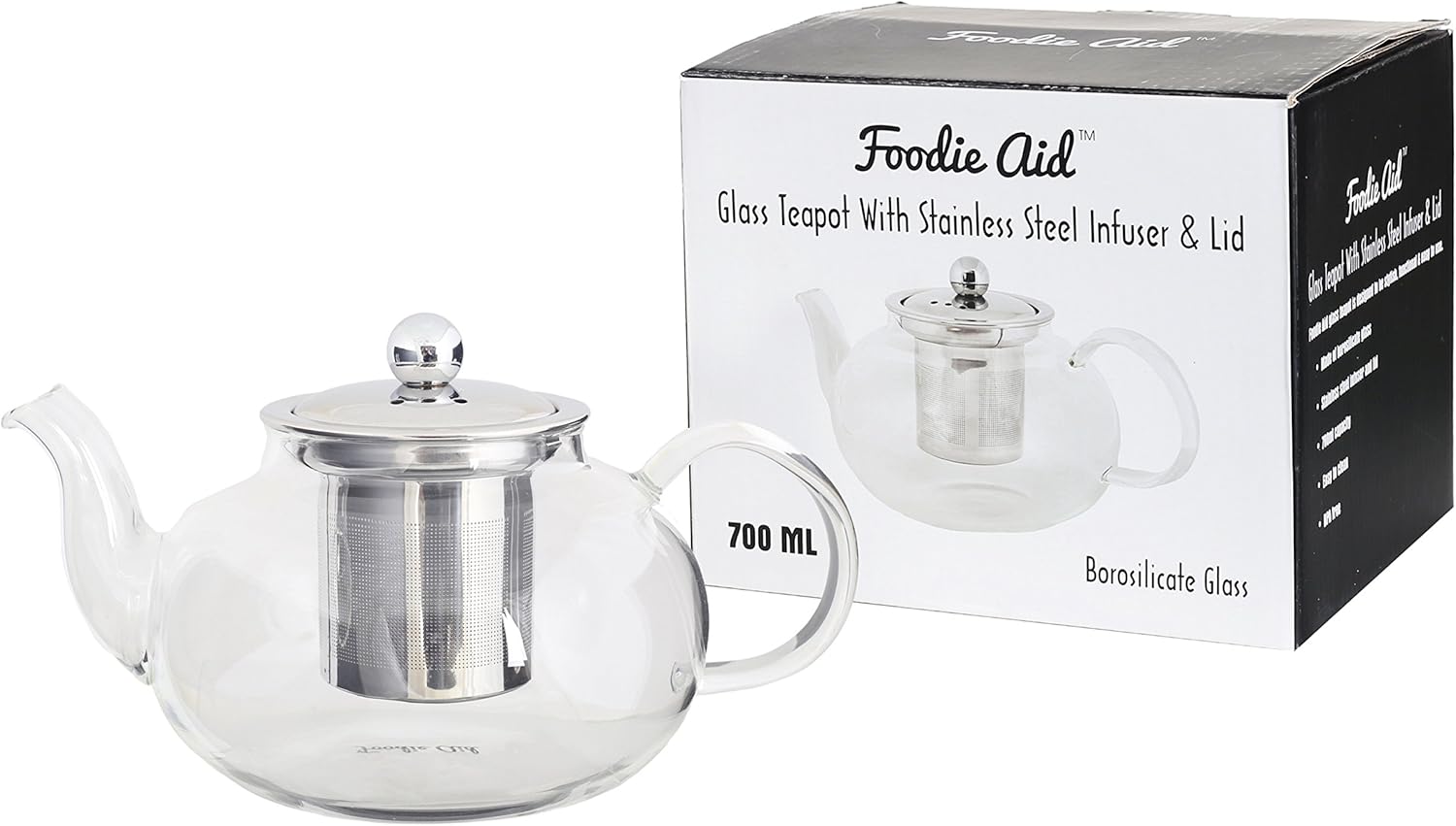 Home & Kitchen Tea Sets Glass Teapot Kettle with Infuser Removable