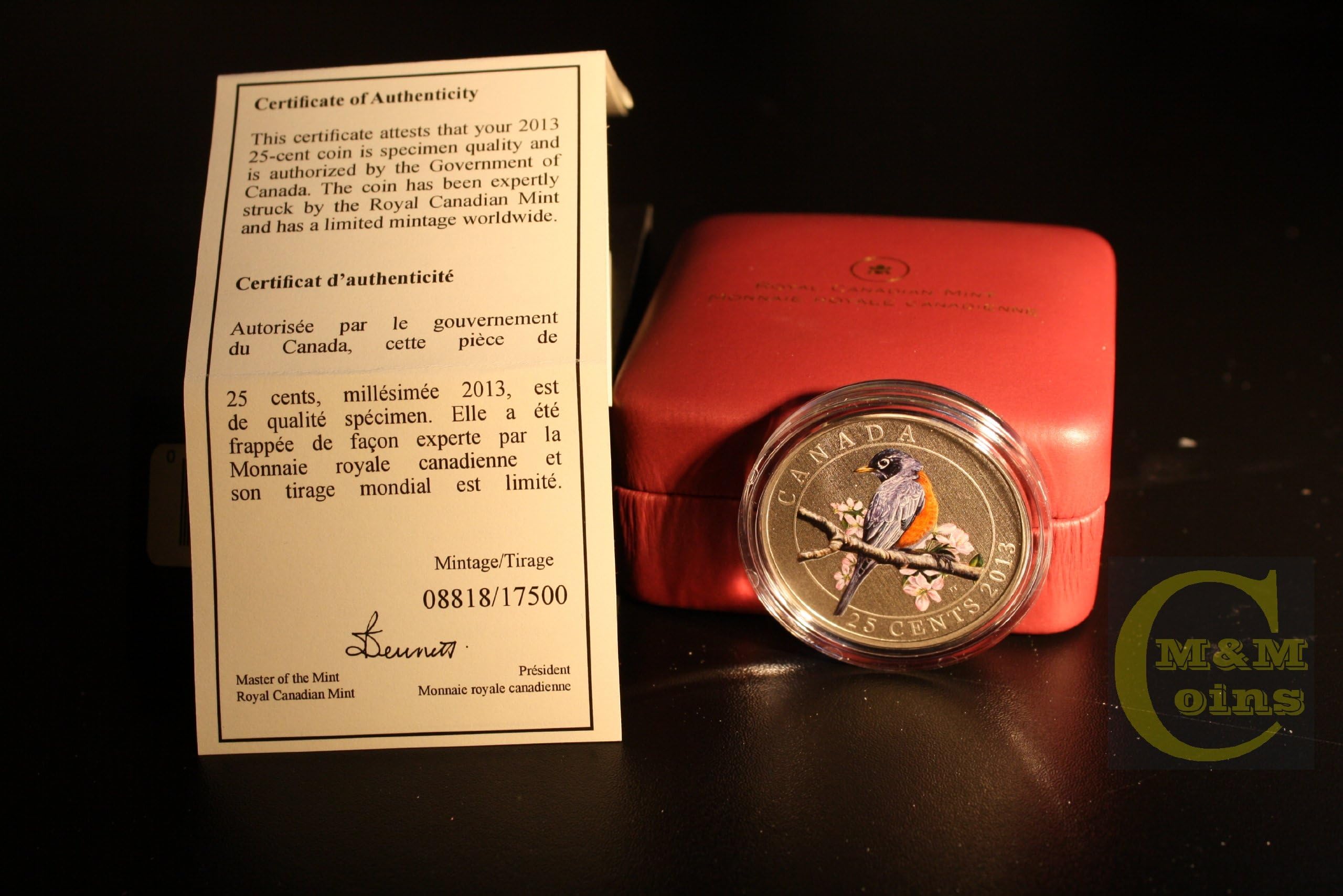 American Robin - Coloured Coin (2013)