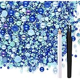 ASTARON 50g Mix Flatback Rhinestones Half Pearls for Crafts Mixed Size 3mm-10mm Flat Back Rhinestones for Crafts Flatback Pea