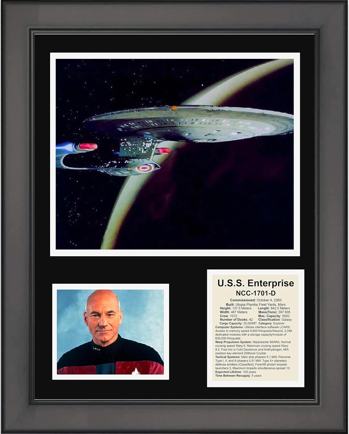 Photographs - Framed Star Trek Next Generation U.S.S Enterprise TV Series 12