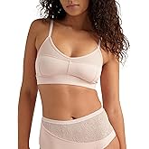 saalt Lace Bralette for Women – Light Support – Scoop Front Coverage – Adjustable Fit - Made with Soft European Lace