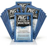P&amp;G Purifier of Water Portable Water Purifier Packets. Emergency Water Filter Purification Powder Packs for Camping, Hiking, Backpacking, Hunting, and Traveling. (12 Packets)