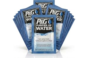 P&G Purifier of Water Portable Water Purifier Packets. Emergency Water Filter Purification Powder Packs for Camping, Hiking, Backpacking, Hunting, and Traveling. (12 Packets)