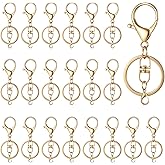 20 Pcs Gold Metal Lobster Claw Clasps and Key Rings Rose Gold Lobster Clasps Swivel Hooks with Flat Split Keychain Ring Swivel Triggers Clips Keychain Clip Hooks for Keys Art Crafts Jewelry Making