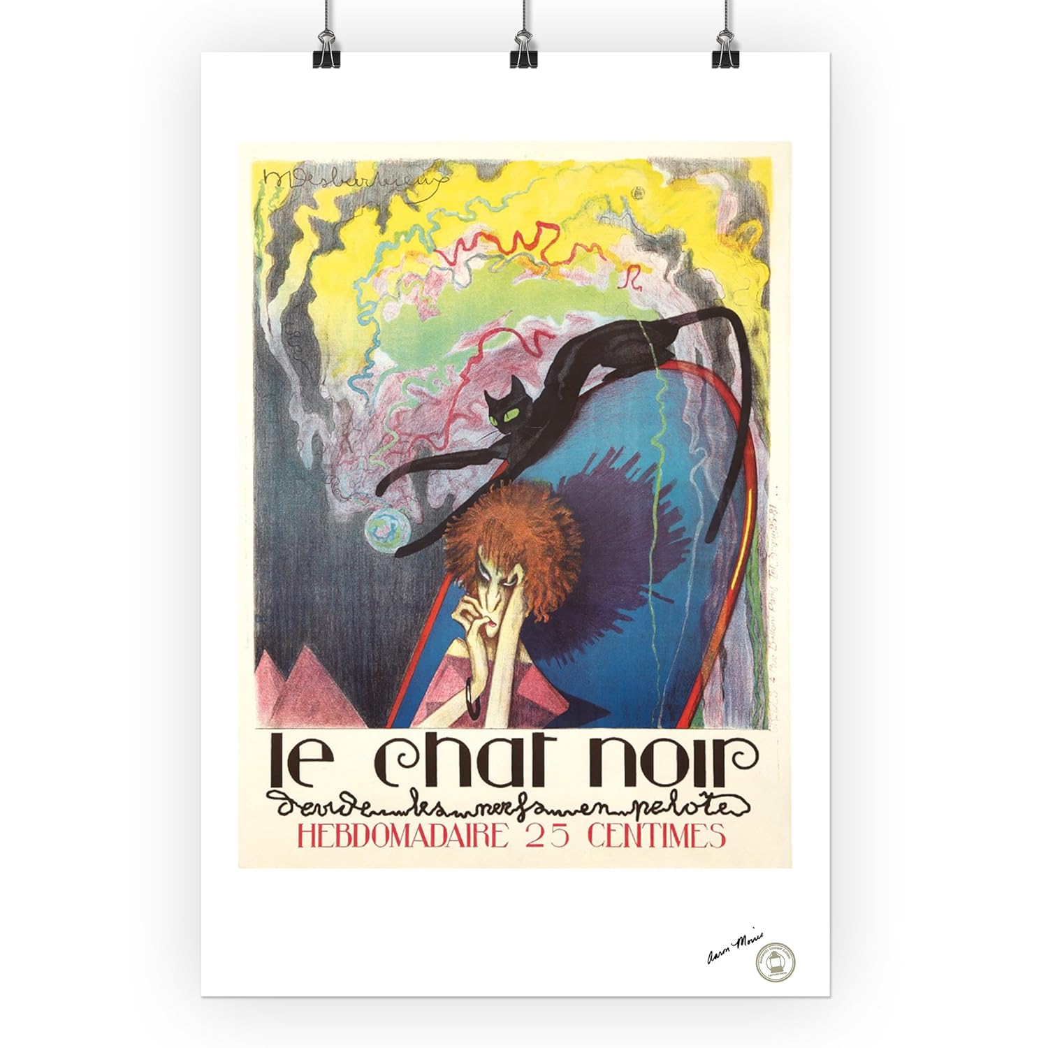 Amazoncom Le Chat Noir Vintage Poster Artist Desarbieux