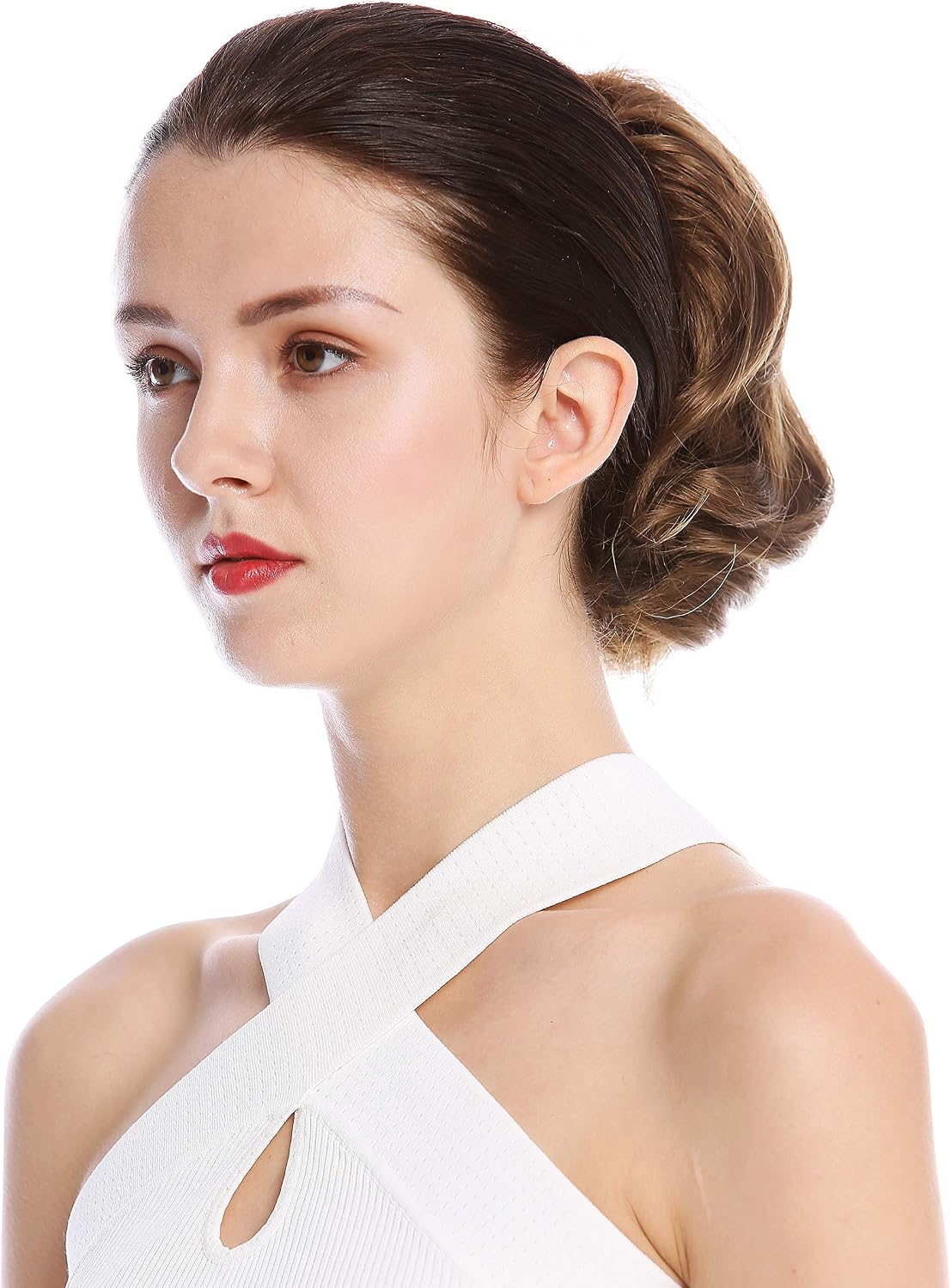 WIG ME UP, 1028-V-12 Ponytail Hairpiece Extensions short great volume wavy light golden brown 8inch, Golden brown (12) - Image 4