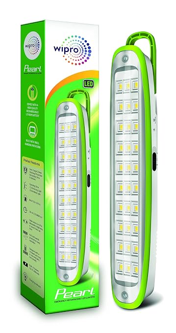 Wipro Pearl Rechargeable Emergency LED Lantern (Green)