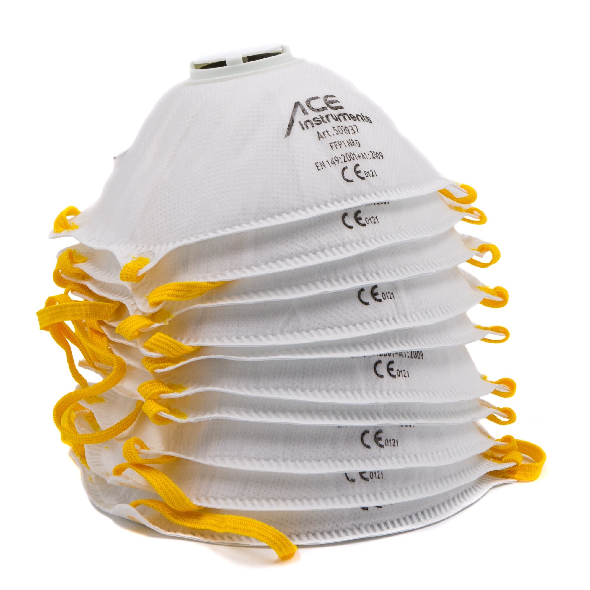 ACE 10 pcs. FFP1 Dust Masks, Protection Against Particles, Smoke, Aerosols and Dust, EN149