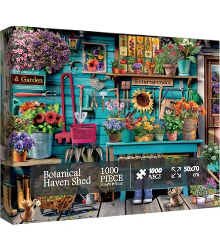 PICKFORU Puzzle Fiori Selvatici 1000 Pezzi - Difficile, Quadro Fiorato Primaverile In Stile Pittura A Olio - 60.6x60.6 Cm