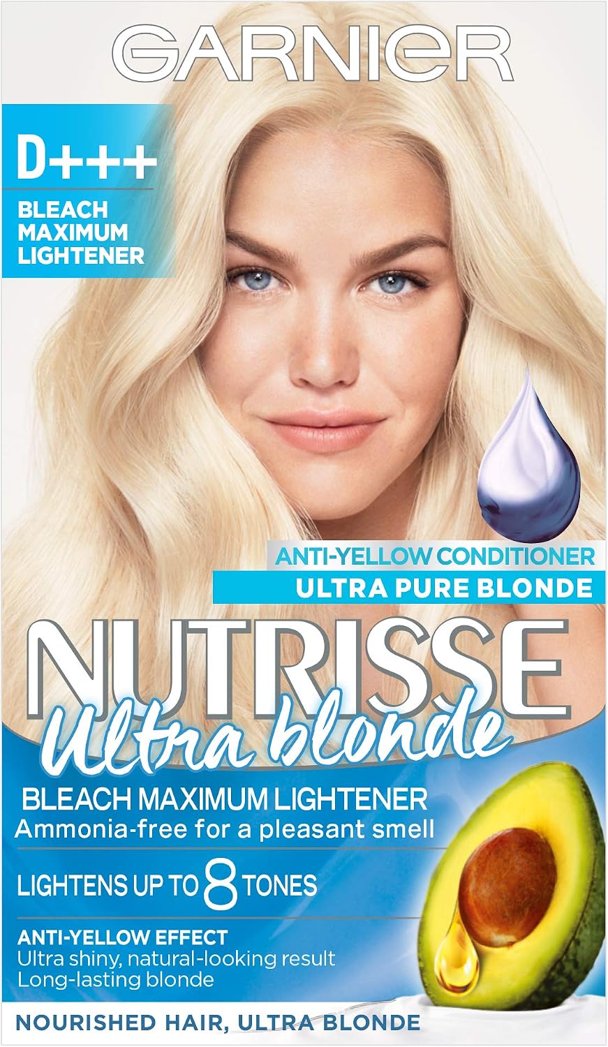 Garnier Nutrisse Bleach Hair Dye Permanent, with Purple Anti-Yellow, 240g