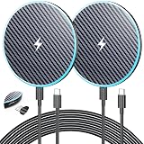 Wireless Charger for Samsung 2Pack 6FT 15W Samsung Magnetic Wireless Charger Fast Charging Pad for Samsung Galaxy S25 Ultra/S24/S23/S22/S21/Z Google Pixel 9 8a 7a 8 7 Pro (Strong Magnet Technology)