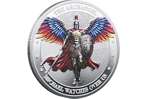 TYMLINYU St. Michael The Archangel Challenge Coin – Psalm 91:10-11 Prayer Coin with Protective Case – Religious Gift, Guardian Angel Token, Christian Collectible, Saint Michael Medal for Men & Women