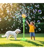 Pack De 2 Máquinas De Burbujas De Pie Con Luces LED Y Música - Altura Ajustable Hasta 121 Cm, Ideal Para Fiestas, Jardines Y Eventos Al Aire Libre