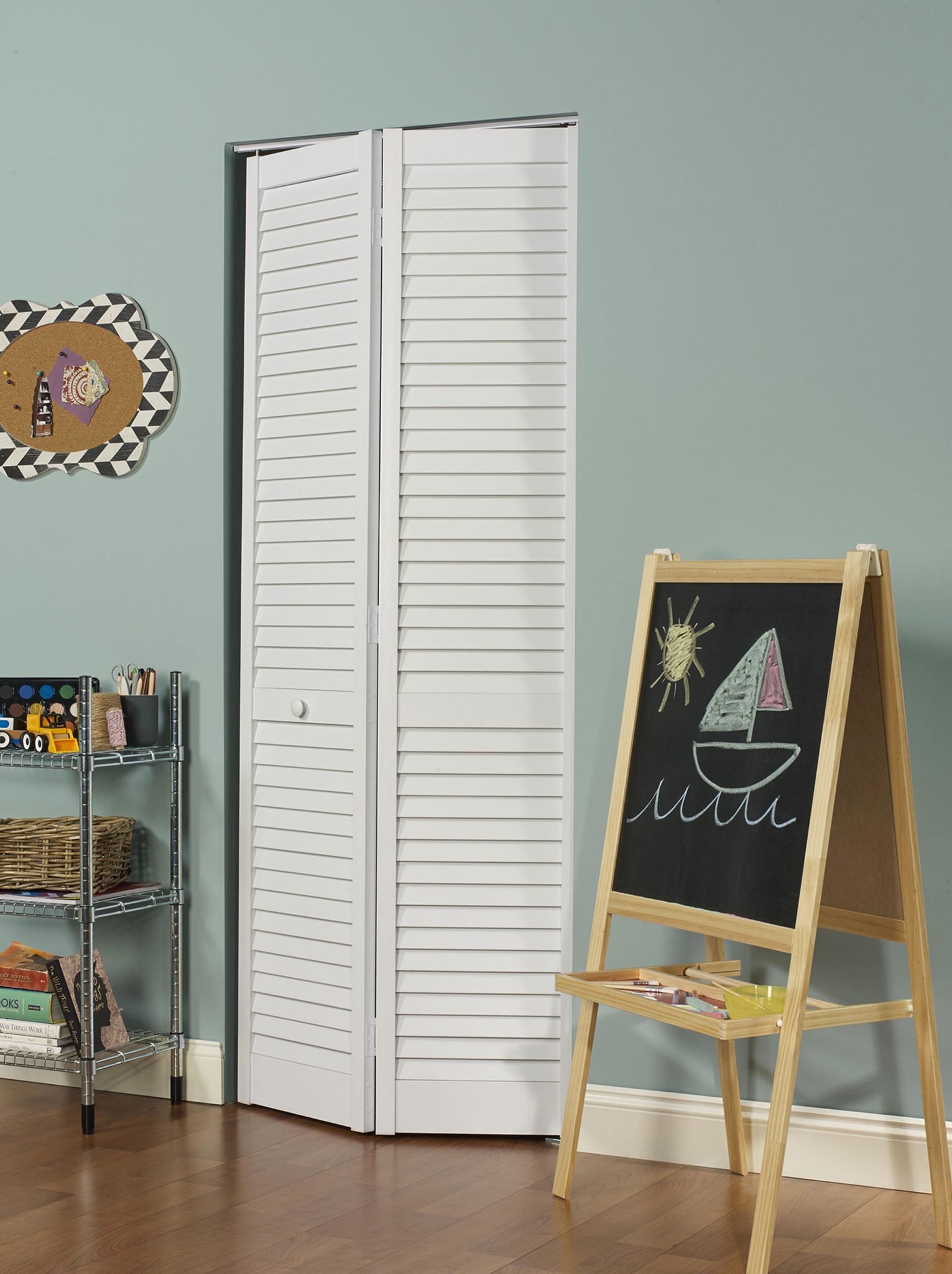 LTL Home Products SEALL24 Seabrooke PVC Louvered Interior Bifold Door, 78.625" x 23.5", White