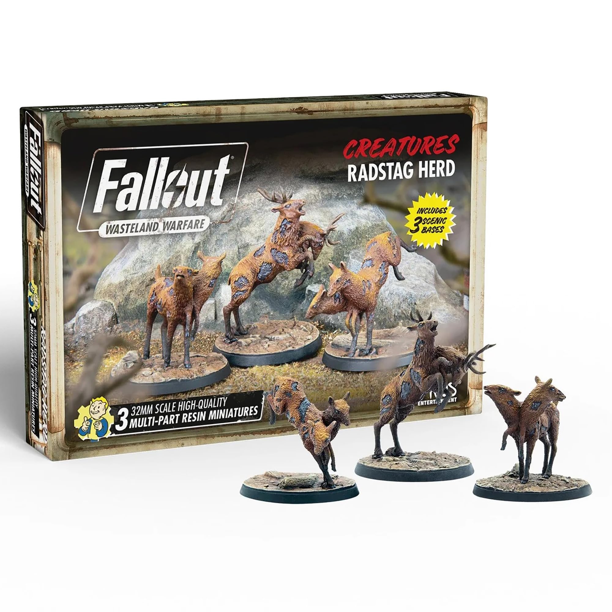 Modiphius Entertainment Fallout: Wasteland Warfare - Creatures: Radstag Herd - English, 228075