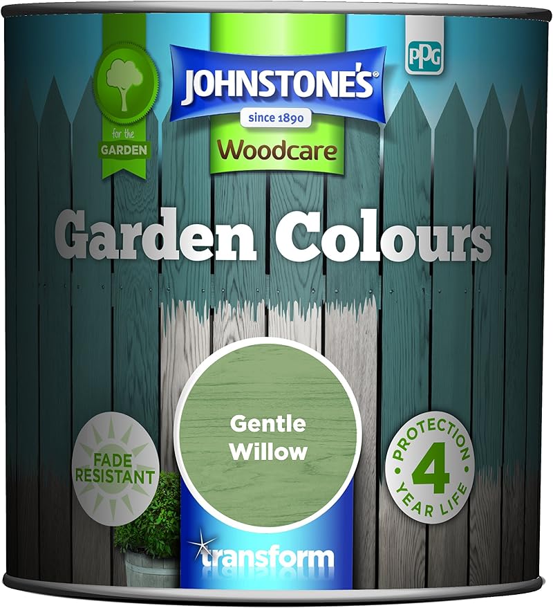 Johnstone's Garden Colours Gentle Willow Exterior Wood Paint 1L 12m²