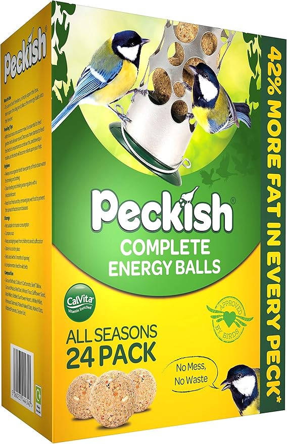 Peckish Complete Energy Suet Fat Balls for Wild Birds, Pack of 24