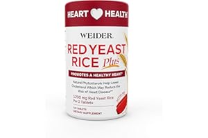 Weider Red Yeast Rice Plus with Phytosterols 1200 mg per 2 Tablets - 180 Tablets