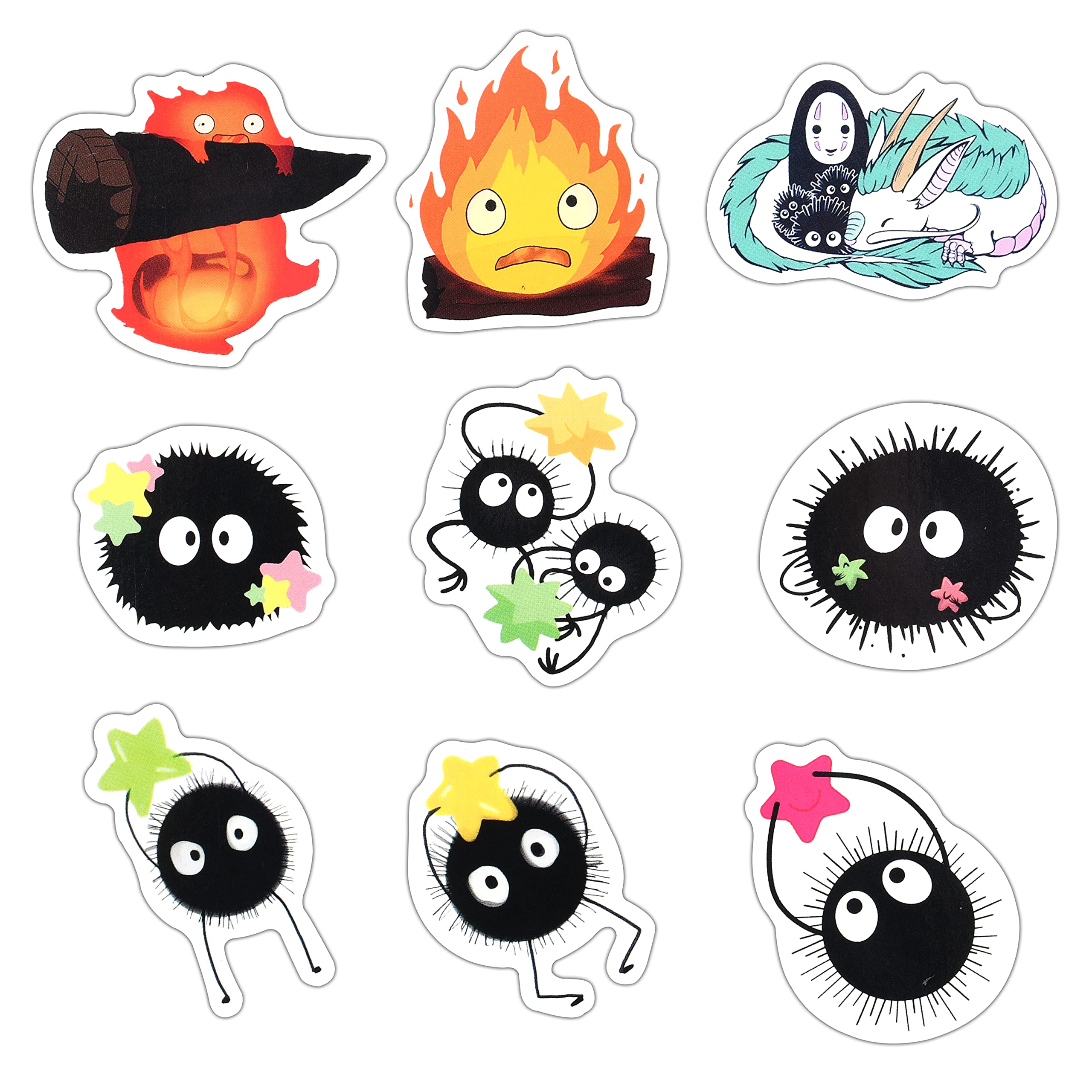 GTOTd Cute Soot Magnet (9 Pack). Gifts Merch Anime Decoartions Funny Magnet Bumper Sticker Decal Metal Flexible Fridge Magnet Reuseable Vinyl Magnetic Decor Teens