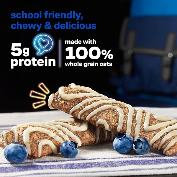 KIND KIDS GRANOLA BARS, BLUEBERRY MUFFIN, GLUTEN FREE, LOW SODIUM, PEANUT AND TREE NUT FREE SNACKS, 5G PROTEIN, 5 COUNT