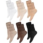 Bencailor 6 Pairs Women Slouch Fuzzy Socks Warm Cotton Scrunch Boot Winter Fluffy Slipper Socks