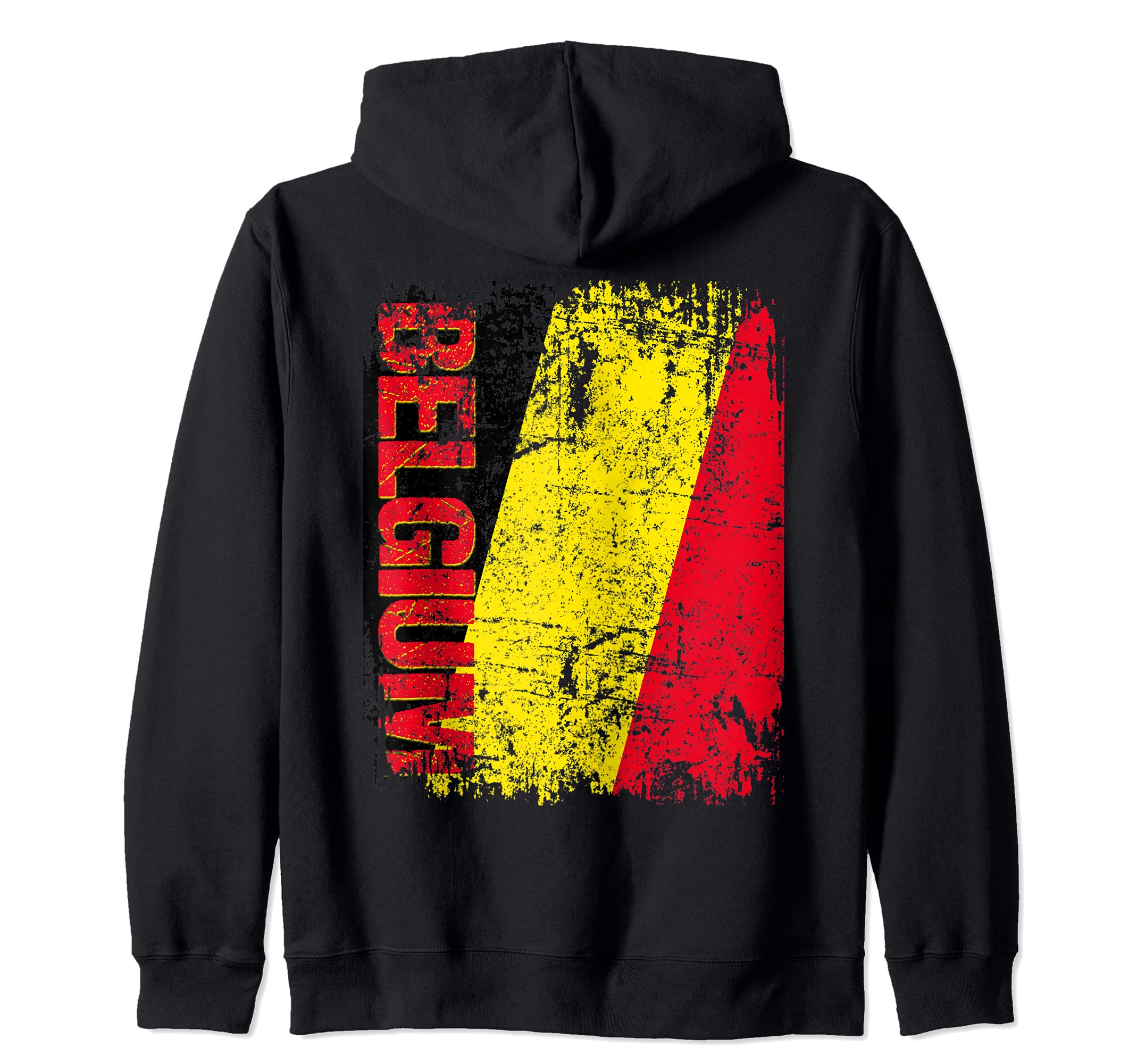 BELGIUM Flag Vintage Distressed BELGIUM Zip Hoodie