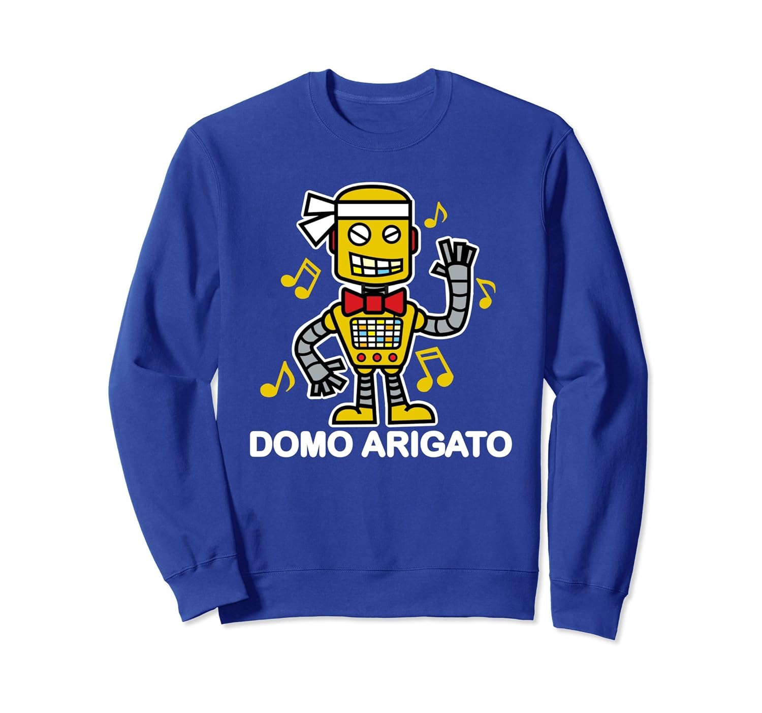 80s Music Domo Arigato Robot Sweatshirt (Dark)-anz