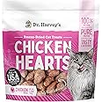 Dr. Harvey's Chicken Hearts Freeze Dried Training Cat Treats with Real Chicken Hearts for Cats, 7 Ounces