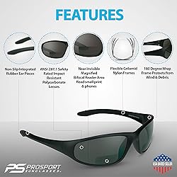 proSPORT Bifocal Sunglasses for Men Women +2.50
