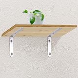 Yibaijia 4 Pcs Shelf Brackets L Shaped Steel Right Angle Wall Support Brackets view 7