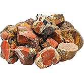 Amazing Gemstone Spotted Jasper Raw Crystals and Healing Stones, Natural Rocks for Tumbling and DIY Raw Stones and Crystals (1 lb)