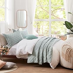 SunStyle Home Quilt Set King Sage Green Lightweight
