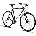 HH HILAND 700C Road Hybird Bike, 21 speeds Bikes Urban City Commuter Bicycle with Disc Brake for Men Women Adult Comfortable Bicycle