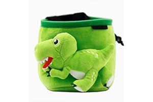 YY Vertical Trex Rock Climbing Chalk Bag, Perfect for Both Adults and Kids, Chalk Bag for Bouldering, Cute chalkbag for Mountain Lovers, Chalk Pouch