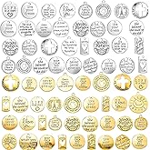 Hicarer 60 Piece Housekeeping Week Gifts Inspiration Words Charms Craft Supplies Pendants Beads Charms Pendants for Jewelry Making Crafting Findings Accessory for DIY Necklace Bracelet