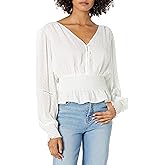 Ramy Brook Women's Katherine Swiss Dot Long Sleeve Top